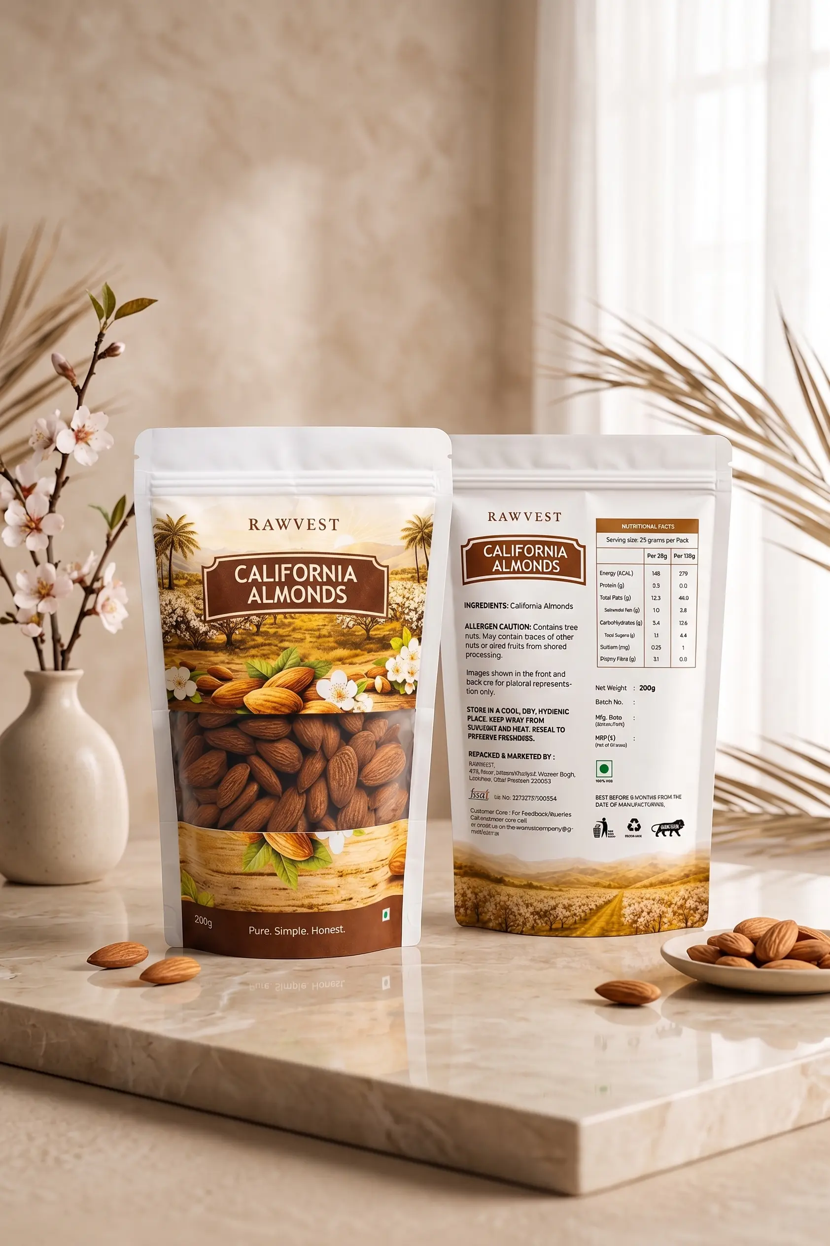 Rawvest California Almonds